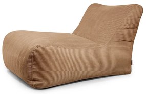 Кафяв пуф от рипсено кадифе Lounge 100 – SLOWDOWN