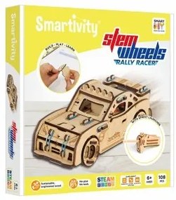 SmartGames - Дървен конструктор рали състезател STY003