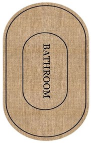 Кафяв килим за баня 60x90 cm Jute Look – Mila Home