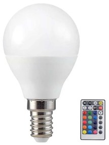 LED RGB Димируема крушка P45 E14/4,8W/230V 3000K + дистанционно