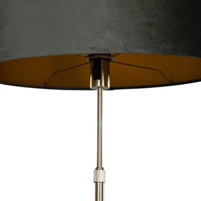 Vloerlamp goud met ovale velours kap groen 50cm - Parte