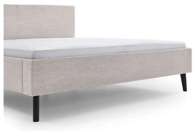 Бежово двойно легло 180x200 cm тапицирано без ламелно дъно Avola – Meise Möbel