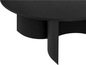 Черна кръгла масичка за кафе с ясенов плот ø 95 cm Gavo – noo.ma