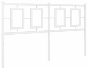 374323 vidaXL Метална табла за глава, бяла, 140 см