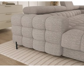 Бежов разтегателен ъглов диван от букле (десен ъгъл U форма) Feraria – ELTAP