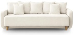 Кремав разтегателен диван с място за съхранение 231 cm Elen – Micadoni