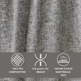 Сив шенилов сгъваем/с място за съхранение ъглов диван (ляв ъгъл) Velto – Maison de Rêve