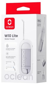 Зъбен душ Oclean W10 Lite, 3 режима, 2 накрайника, 1200 импулса в минута, До 140 PSI, USB-C, Бял