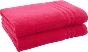 Тъмнорозови памучни хавлии и кърпи за баня в комплект 6 бр. от тери Zero Twist – Catherine Lansfield