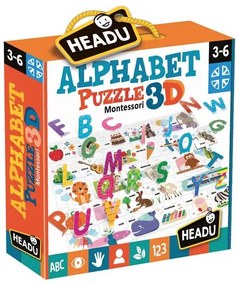 Образователен пъзел, Headu Montessori, 3D Азбука