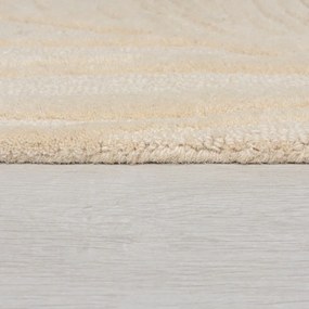 Бежов вълнен килим 60x230 cm Lino Leaf - Flair Rugs