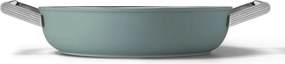 Плитка тенджера с капак Smeg DPF2812EGM, 28 см, 4.3 л, Керамично незалепващо покритие, Фурна до 250C, Без PFAS, Индукция, Изумрудено зелен