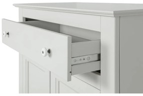 Светлосив висок заключващ се скрин от борова дървесина 93x150 cm Eva - WOOOD