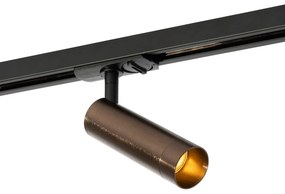 Модерен прожектор тъмно бронз за 1-фазна релсова система 35 мм - Iconic Jeana Luxe