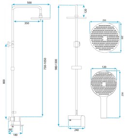 Комплект за душ REA AVALON Titanium