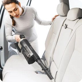 Вертикална прахосмукачка Shark Stratos True Pet Flexology IZ400EUT, 309W, 0.7L, Автономия 60 мин, Clean Sense IQ, Pet Pro, LED, Powerfins, Тъмносив/шампанско