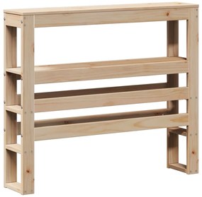 850896 vidaXL Горна табла с рафтове, 90 см, масивно дърво бор