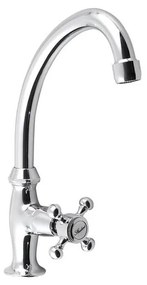 Стоящ вентил за мивка в лъскаво-сребрист цвят Antea – Sapho