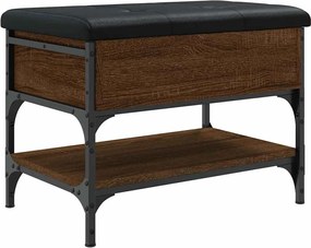 835191 vidaXL Пейка за обувки, кафяв дъб, 62x42x45 см, инженерно дърво