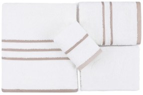 Бели памучни кърпи и хавлии за баня в комплект от 4 броя Linda - Foutastic