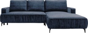 Ъглов диван Lavar-Синьо-Десен