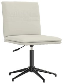 4101276 vidaXL Трапезен стол, кремав, кадифе