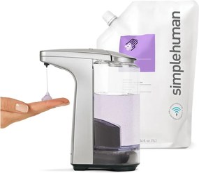 Сив автоматичен метален дозатор за сапун 237 ml - simplehuman