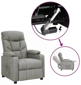 3093457 vidaXL Изправящ стол, светлосив, текстил