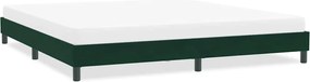 4101424 vidaXL Рамка за легло без матрак Тъмнозелено 200x220 cm Кадифе