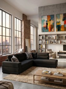 Ъгъл диван Caza-Left-260φ 200β-Black