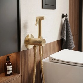 Смесител за биде Rea Lungo Loop Diamond Brush Gold