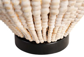 Ориенталска настолна лампа бежова с мъниста - Moti