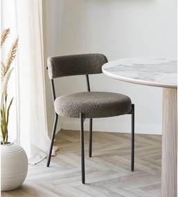 Кафяв тапициран трапезен стол Badalona – House Nordic