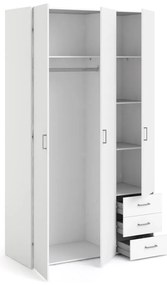 Бял гардероб 116x200 cm Space – Tvilum