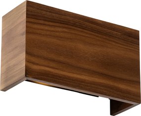 Интелигентна стенна лампа орех 24 см с WiFi G9 - Otan