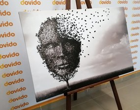 Картина на платно – Абстрактно лице във формата на дърво
