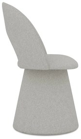 Светлосив тапициран трапезен стол Kalo – Makamii