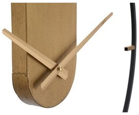 Черен стенен часовник със златни детайли Goldy, ø 60 cm - Mauro Ferretti