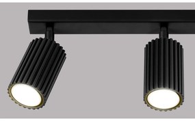 Черен прожектор 6,5x45 cm Gleam – Sollux