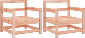825497 vidaXL Градински столове, 2 бр, дугласко дърво масив