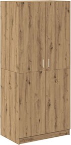 855883 vidaXL Гардероб Artisan Дъб 80x52x180 cm Инженерна дървесина