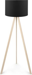Rosling Mdf/текстил/Pvc подова лампа в естествен/черен цвят 38x21x140см.