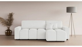 Бял разтегателен ъглов диван (променлив) Luki – Ropez