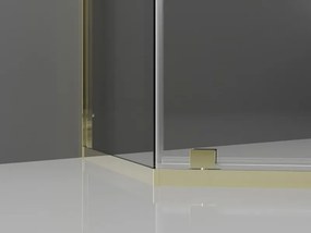 Mexen Exo-R петоъгълен душ параван 90 x 90 см, прозрачен, златист - 812-090-090-50-00
