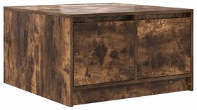 3328412 vidaXL Масичка за кафе с чекмеджета, опушен дъб 70,5x70x40 см