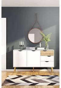 Бял скрин 147x82x39 cm Oslo – Tvilum
