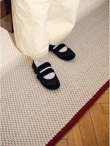 Червен /бежов ръчно изработен вълнен килим 140x200 cm Lenu – noo.ma