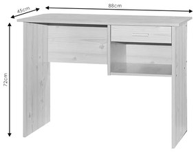 Work desk-chest of drawers Sophia pakoworld sonoma 116x57x72cm