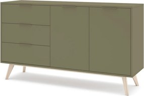 Зелен матов скрин 140x81x40 cm Campus – Marckeric