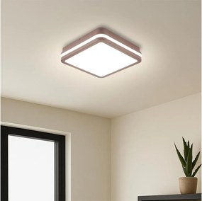 Brilagi-LED Външно осветително тяло със сензор BENE LED/18W/230V 21,5x21,5 cm кафяво IP54